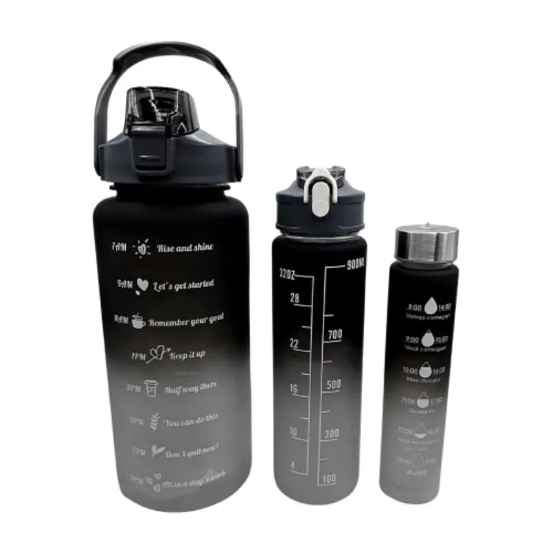 Kit com 3 tamanhos de garrafas 2000ml + 900ml + 300ml